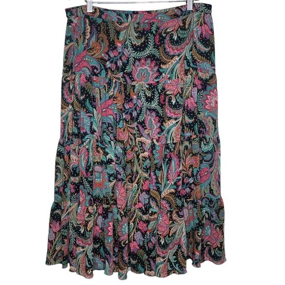 Linea by Louis Dell’Olio Floral Skirt size Large modest floral - Picture 1 of 4